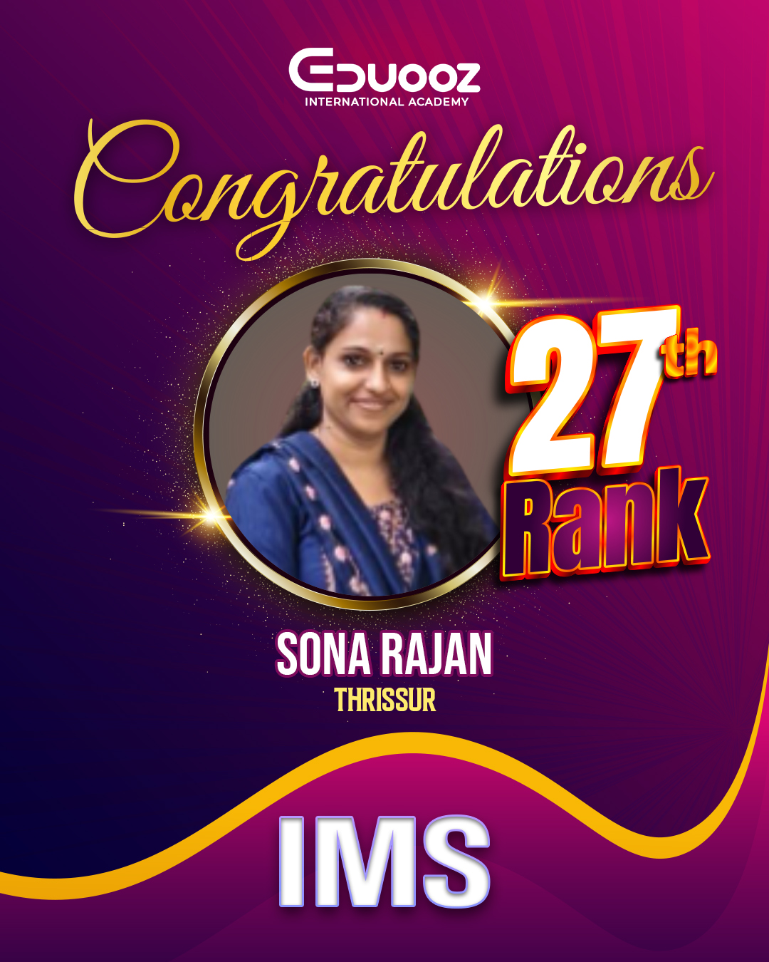 Rank holder portrait: 27 Sona Rajan.jpg